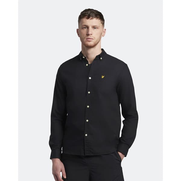 Lyle & Scott Oxford Skjorta Med Långa ärmar Svart XS Man