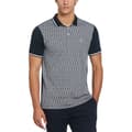 Miniatyrbild 1 av 2: Original Penguin Jacquard Front Interlock Geometric Kortärmad Polotröja Grå XL Man