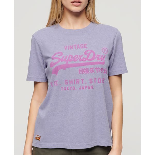 Superdry Classic Vl Heritage Relaxd Lyhythihainen T-paita Violetti S Nainen