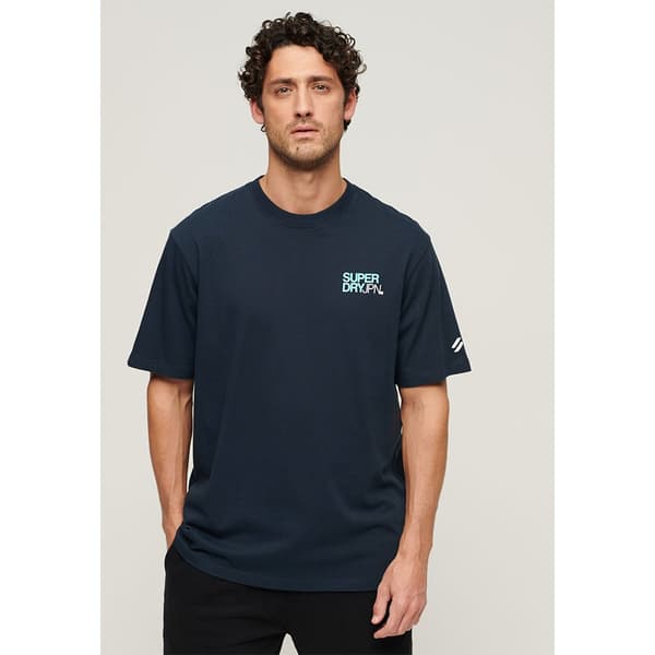 Superdry Sportswear Logo Loose T-shirt Med Korta ärmar Blå M Man