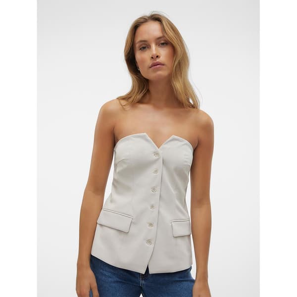 Vero Moda Charity ärmlös T-shirt Beige 42 Kvinna