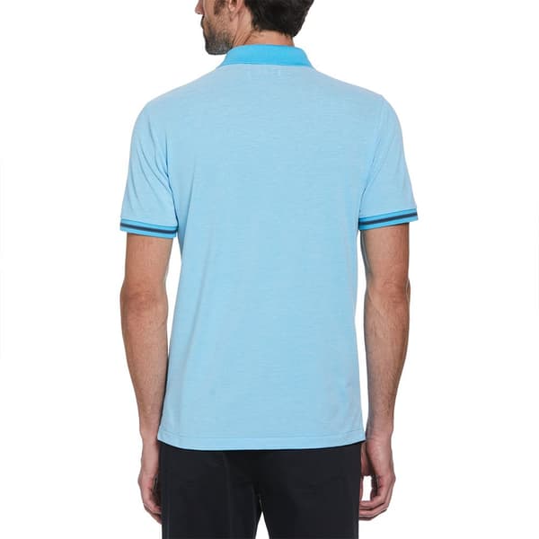 Original Penguin Birdseye Coolmax Chest Stripe Kortärmad Polotröja Blå L Man