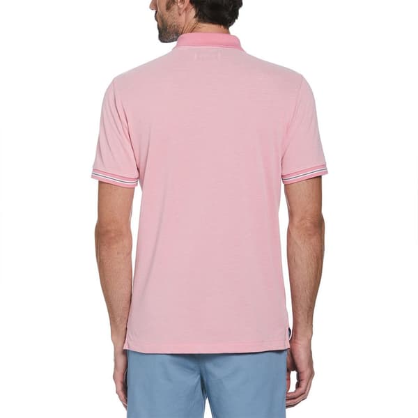 Original Penguin Birdseye Coolmax Chest Stripe Kortærmet Polo Rosa L Mand