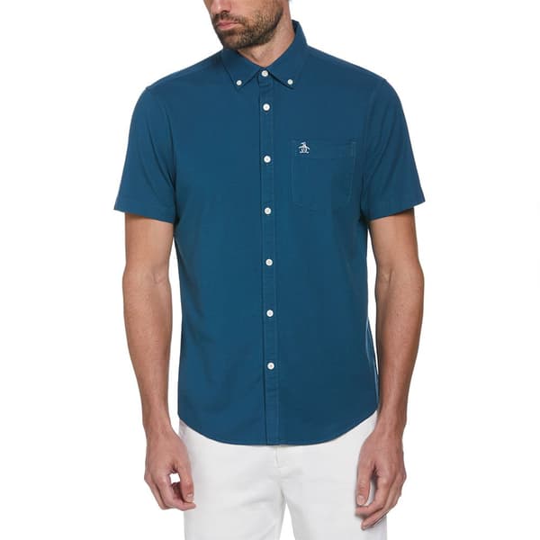 Original Penguin Eco Oxford Lyhythihainen Paita Sininen M Mies