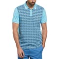 Miniatyrbild 1 av 2: Original Penguin Geo Jacquard Front Interlock Kortärmad Polotröja Blå S Man