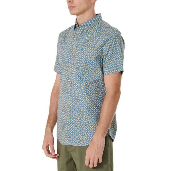 Original Penguin Oxford Warped Floral Kortærmet Skjorte Flerfarvet L Mand