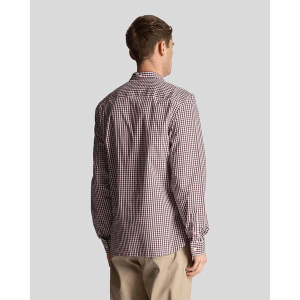 Lyle & Scott Gingham Skjorta Med Långa ärmar Lila L Man