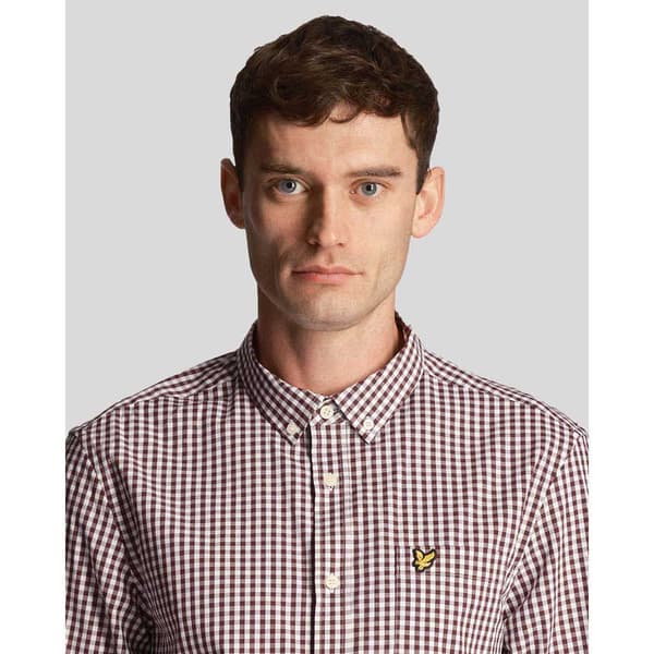 Lyle & Scott Gingham Skjorta Med Långa ärmar Lila L Man