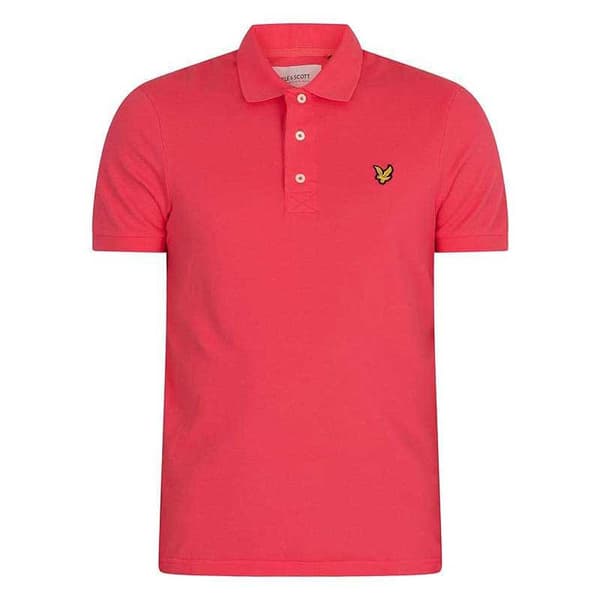 Lyle & Scott Plain Kortærmet Polo Rosa S Mand
