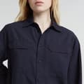 Miniatyrbillede 4 af 6: G-star Cropped Pocket Skjorte Med Lange ærmer Blå S Kvinde