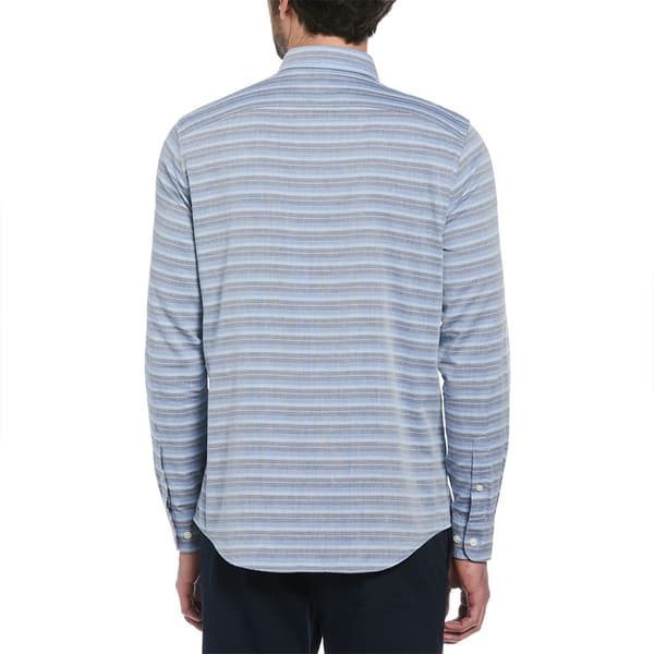 Original Penguin Cloth Stripe Skjorte Med Lange ærmer Blå L Mand