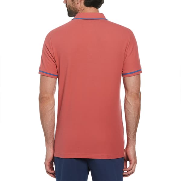 Original Penguin Earl Organic Pique Sticker Pete Kortærmet Polo Rød L Mand