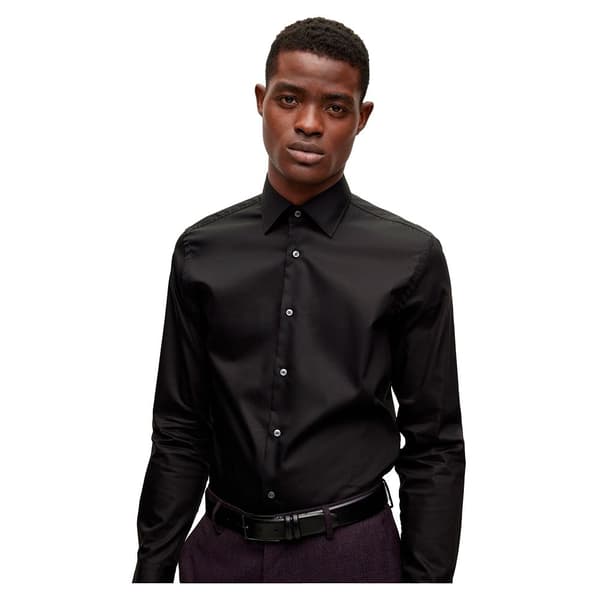 Boss H-hank-kent-c1-214 10245425 01 Skjorte Med Lange ærmer Sort 44 Mand