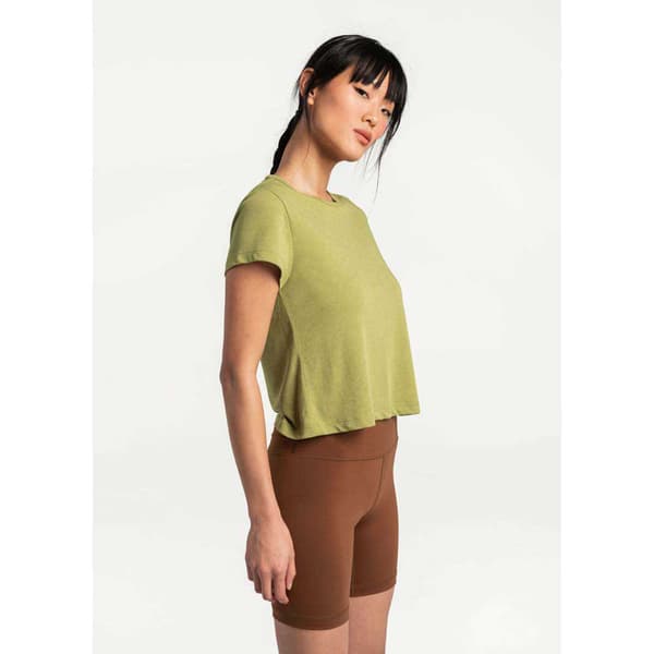 Lole Everyday Kortærmet V-hals T-shirt Grøn M Kvinde