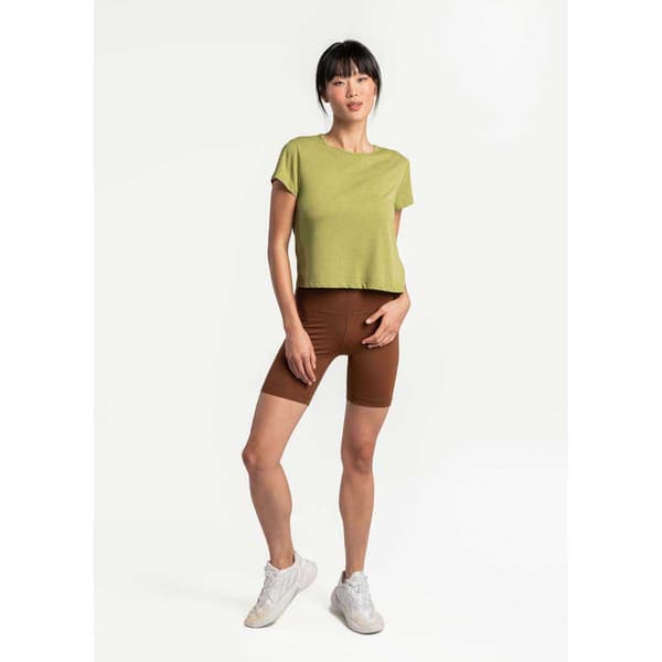 Lole Everyday Kortærmet V-hals T-shirt Grøn M Kvinde