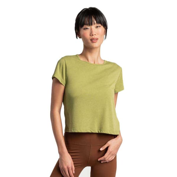 Lole Everyday Kortærmet V-hals T-shirt Grøn M Kvinde