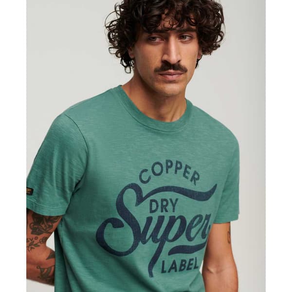Superdry Copper Label Script T-shirt Med Korta ärmar Grönt 2XL Man