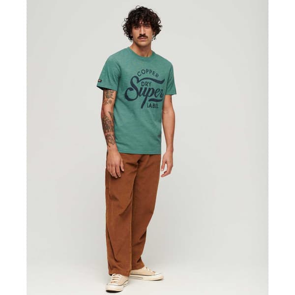 Superdry Copper Label Script T-shirt Med Korta ärmar Grönt 2XL Man