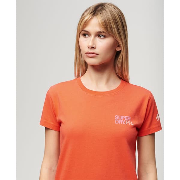 Superdry Sportswear Logo Fitted Lyhythihainen T-paita Oranssi XS Nainen