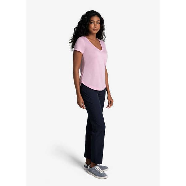 Lole Everyday Kortærmet V-hals T-shirt Rosa S Kvinde