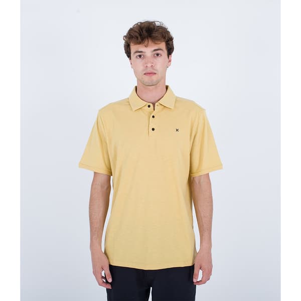 Hurley H2o Dri Ace Slub Kortärmad Polotröja Gul S Man