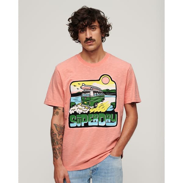 Superdry Neon Travel Graphic Loose T-shirt Med Korta ärmar Orange S Man