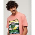 Miniatyrbild 4 av 4: Superdry Neon Travel Graphic Loose T-shirt Med Korta ärmar Orange S Man