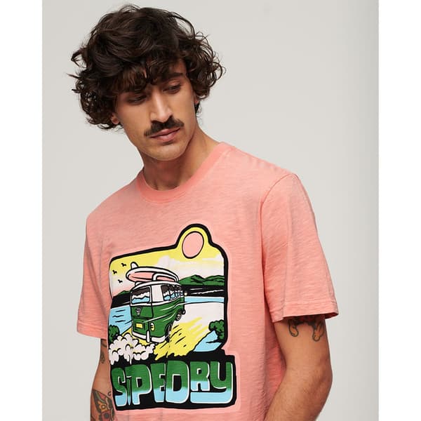 Superdry Neon Travel Graphic Loose T-shirt Med Korta ärmar Orange S Man