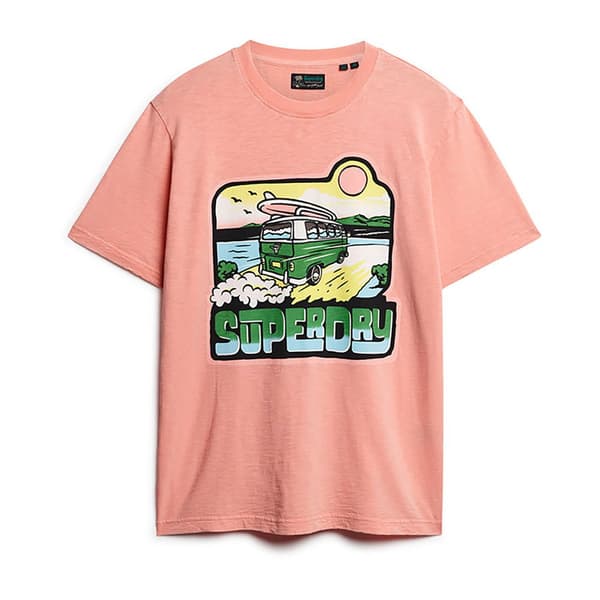 Superdry Neon Travel Graphic Loose T-shirt Med Korta ärmar Orange S Man