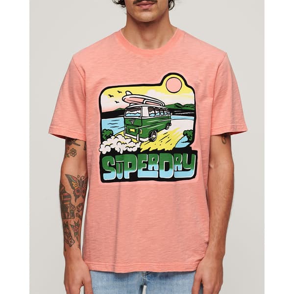 Superdry Neon Travel Graphic Loose T-shirt Med Korta ärmar Orange S Man