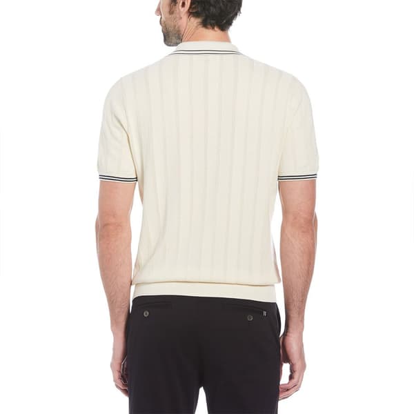 Original Penguin 1/4 Zip Tipped Kortärmad Polotröja Beige S Man
