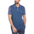 Miniatyrbillede 1 af 3: Original Penguin Basketweave Jacquard Front Kortærmet Polo Blå M Mand