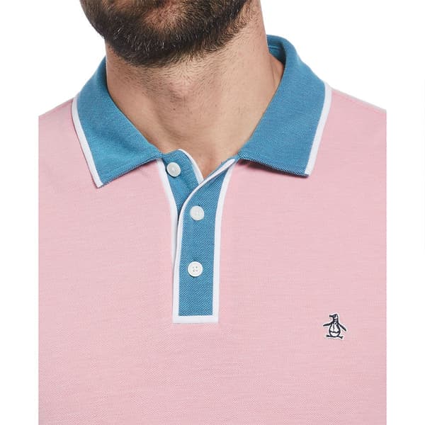 Original Penguin Birdseye Pique Coolmax Earl Kortärmad Polotröja Rosa S Man