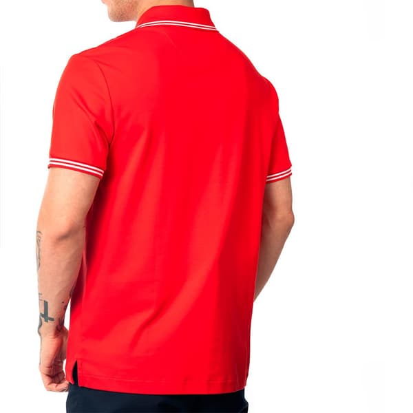 Original Penguin Organic Interlock Tipped Kortærmet Polo Rød M Mand