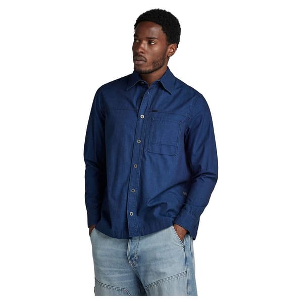 G-star 1-pocket Regular Fit Skjorte Med Lange ærmer Blå 2XS Mand