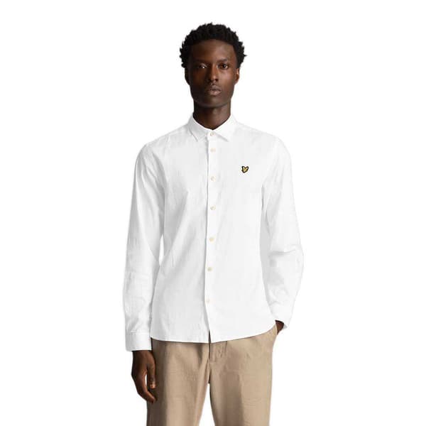 Lyle & Scott Lw1115vog Skjorta Med Långa ärmar Vit S Man