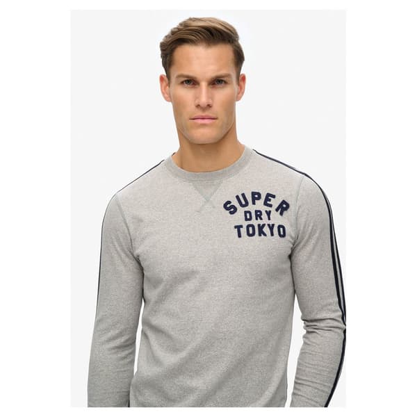 Superdry Vintage Athletic T-shirt Med Lång ärm Grå XL Man
