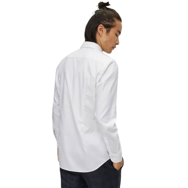 Boss H-hank Kent Slim Fit Skjorte Med Lange ærmer Hvid 46 / Regular Mand