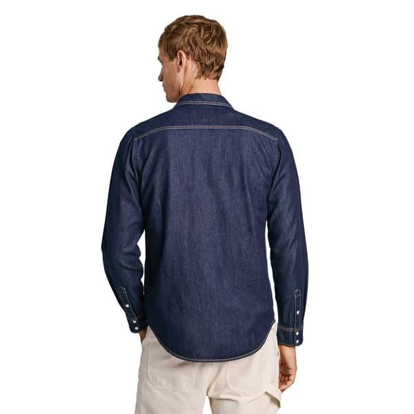 Pepe Jeans Pm308586 Pitkähihainen Kauluspaita Sininen S Mies