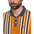 Miniatyrbild 2 av 2: Original Penguin Organic Interlock Bowling Stripe Kortärmad Polotröja Orange M Man