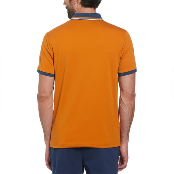 Original Penguin Organic Interlock Bowling Stripe Kortärmad Polotröja Orange M Man