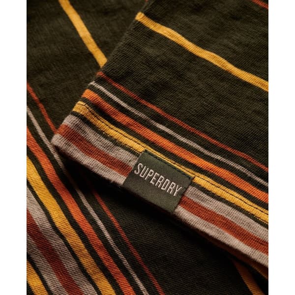 Superdry Relaxed Fit Stripe T-shirt Med Korta ärmar Grönt,Brun L Man
