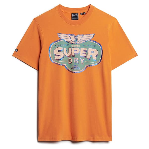 Superdry Gasoline Workwear T-shirt Med Korta ärmar Orange L Man
