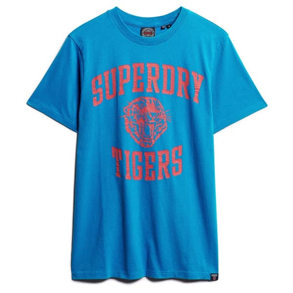 Superdry Track & Field Ath Graphic T-shirt Med Korta ärmar Blå M Man