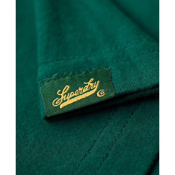 Superdry Varsity Flocked Fitted T-shirt Med Korte ærmer Grøn XL Kvinde