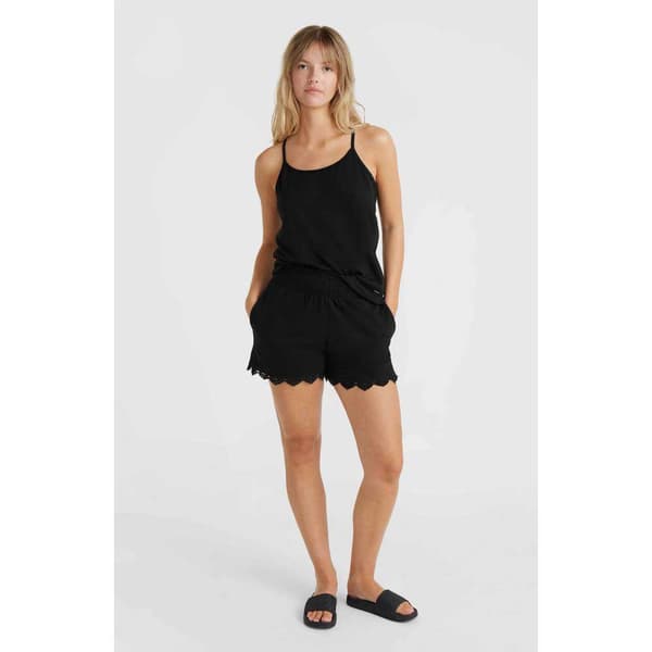O´neill Essentials Ava Lace ärmlös T-shirt Svart S Kvinna