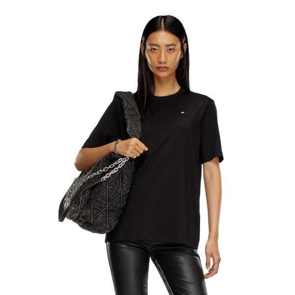 Diesel T Adjust Microdiv T-shirt Med Korte ærmer Sort S Mand
