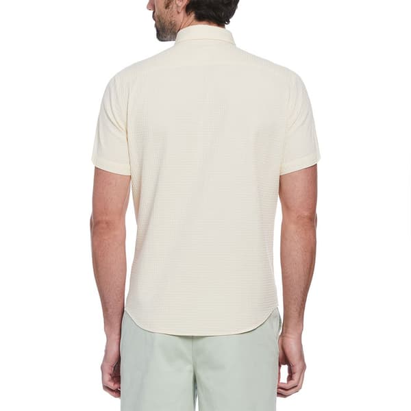 Original Penguin Cotton Textured Dobby Kortärmad Skjorta Beige XL Man