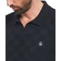 Miniatyrbild 3 av 3: Original Penguin Jacquard Jonny Collar Kortärmad Polotröja Blå L Man