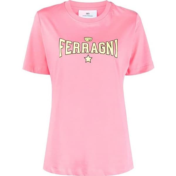 Chiara Ferragni 75cbht03 T-shirt Med Korte ærmer Rosa L Kvinde